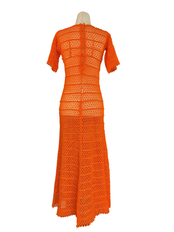 knee length dresses for ladies Flowy Dreams Sleeveless Crochet Maxi Dress (Burnt Orange) main image 0