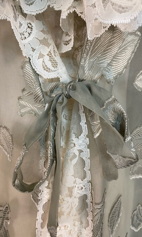 Vintage Sheer Damask Lace Poncho Dress
